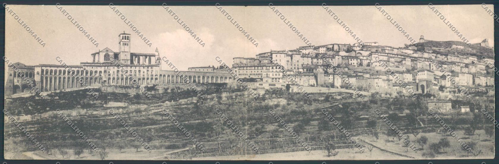 Perugia Assisi Doppia PIEGA cartolina ZG1973 – fronte