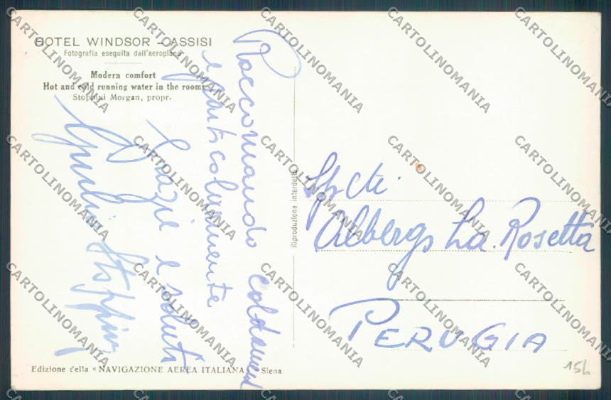 Perugia Assisi Foto cartolina ZG1988 – retro