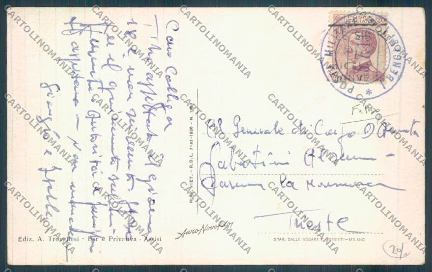 Perugia Assisi cartolina ZG1990 – retro
