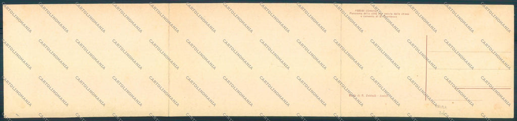 Perugia Assisi Panoramica Tripla cartolina ZG1993 – retro