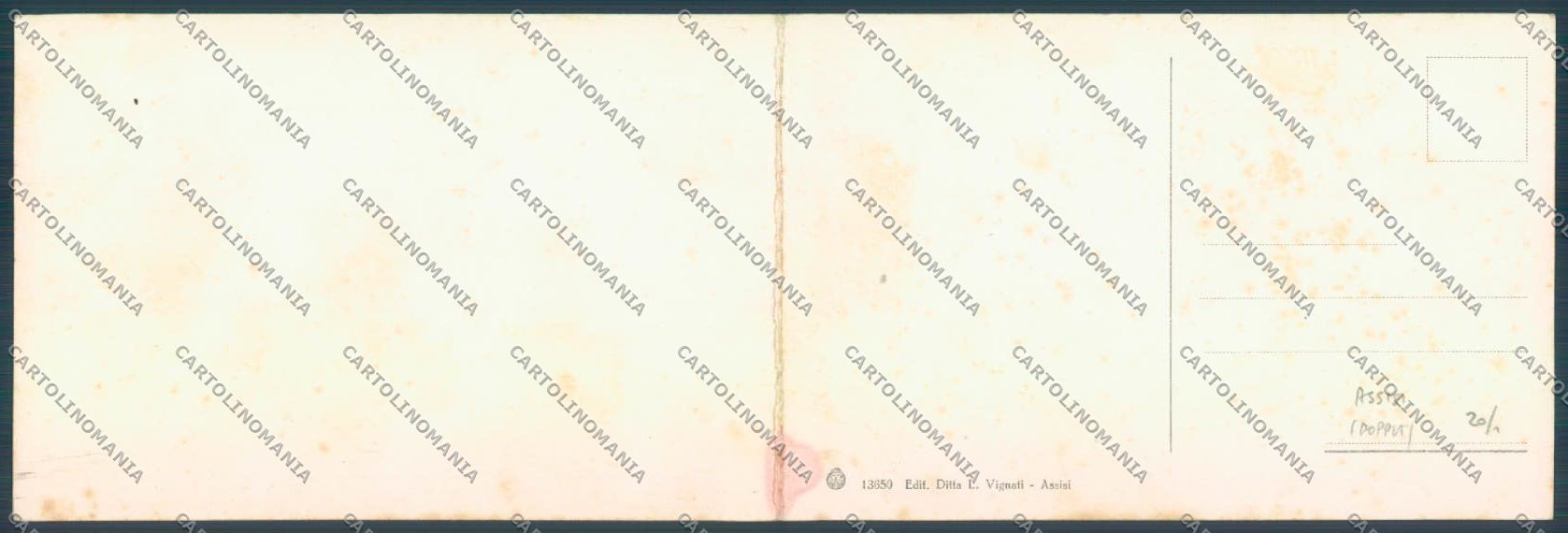 Perugia Assisi Panoramica Doppia cartolina ZG1994 – retro