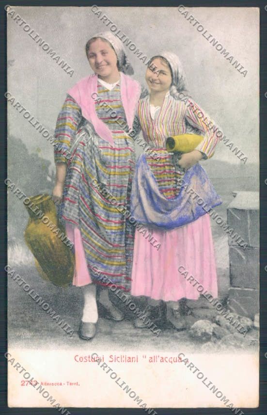 Palermo Costumi Siciliani Alterocca cartolina ZG2012 – fronte