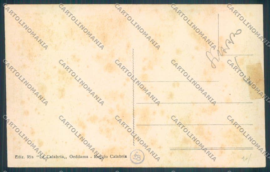 Reggio Calabria città STRAPPO cartolina ZG2024 – retro