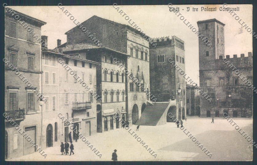 Perugia Todi PIEGATA cartolina ZG2099 – fronte