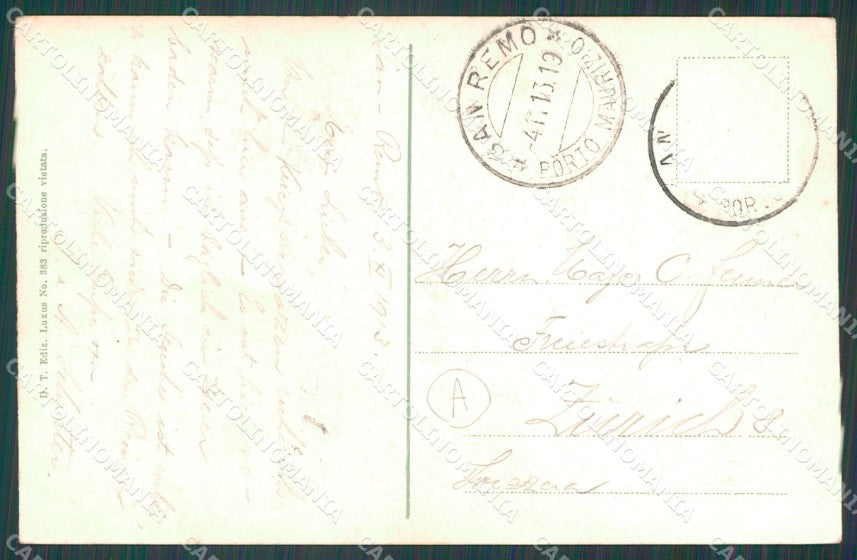 Imperia Sanremo Garibaldi Cartolina ZG2122 – retro