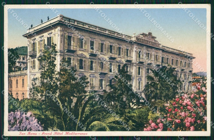 Imperia Sanremo Hotel Mediterraneo Cartolina ZG2127 – fronte