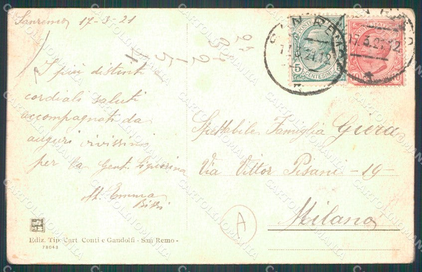 Imperia Sanremo PIEGA Cartolina ZG2142 – retro