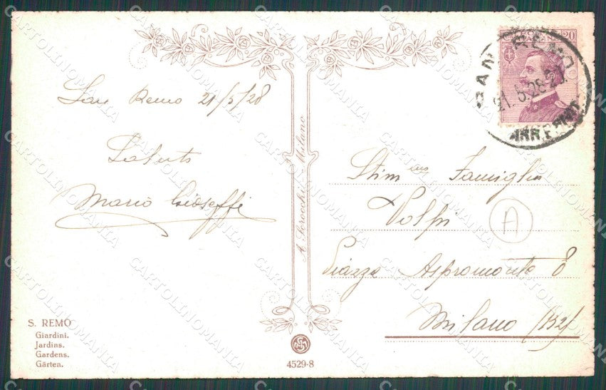 Imperia Sanremo Cartolina ZG2158 – retro