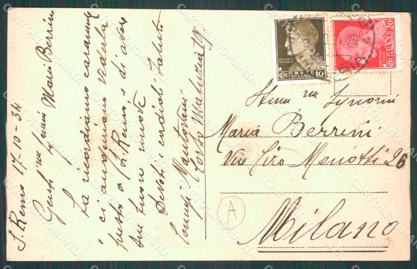 Imperia Sanremo Cartolina ZG2161 – retro