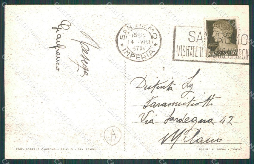 Imperia Sanremo Cartolina ZG2167 – retro
