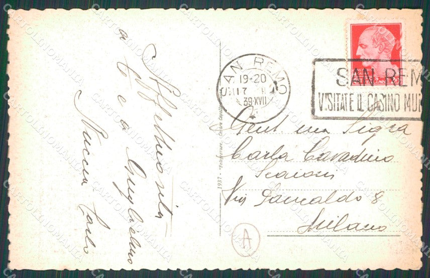 Imperia Sanremo Cartolina ZG2173 – retro