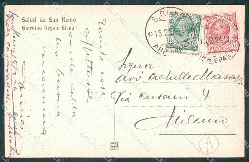 Imperia Sanremo Cartolina ZG2199 – retro