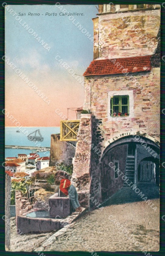 Imperia Sanremo Porto Candelliere PIEGA Cartolina ZG2254 – fronte