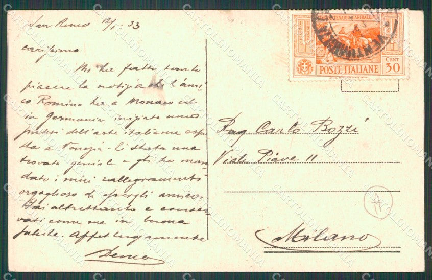 Imperia Sanremo Cartolina ZG2278 – retro