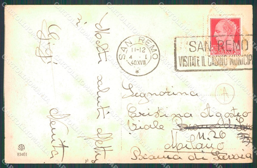 Imperia Sanremo Auto Cartolina ZG2294 – retro