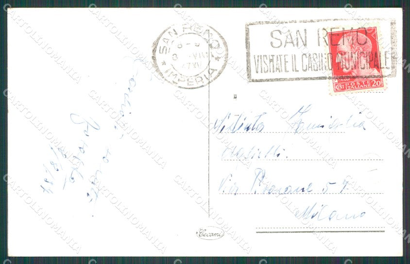 Imperia Sanremo Barca Cartolina ZG2322 – retro