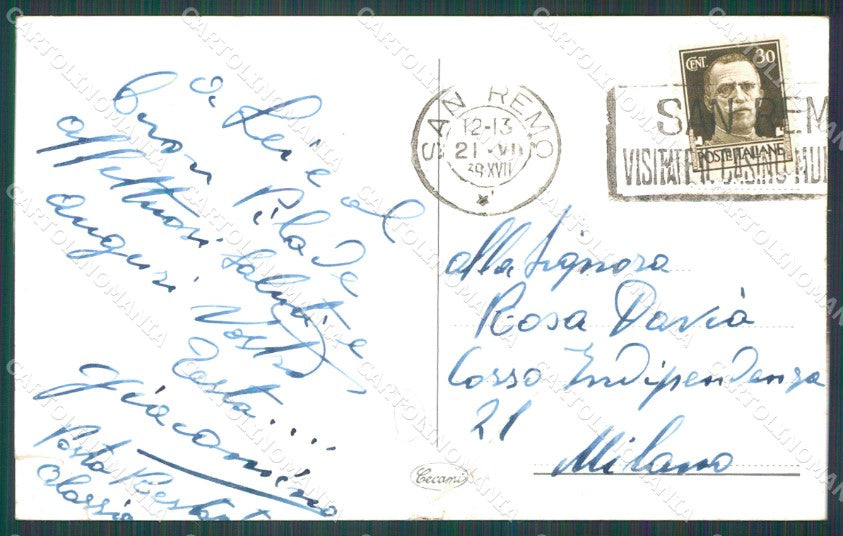 Imperia Sanremo Cartolina ZG2330 – retro