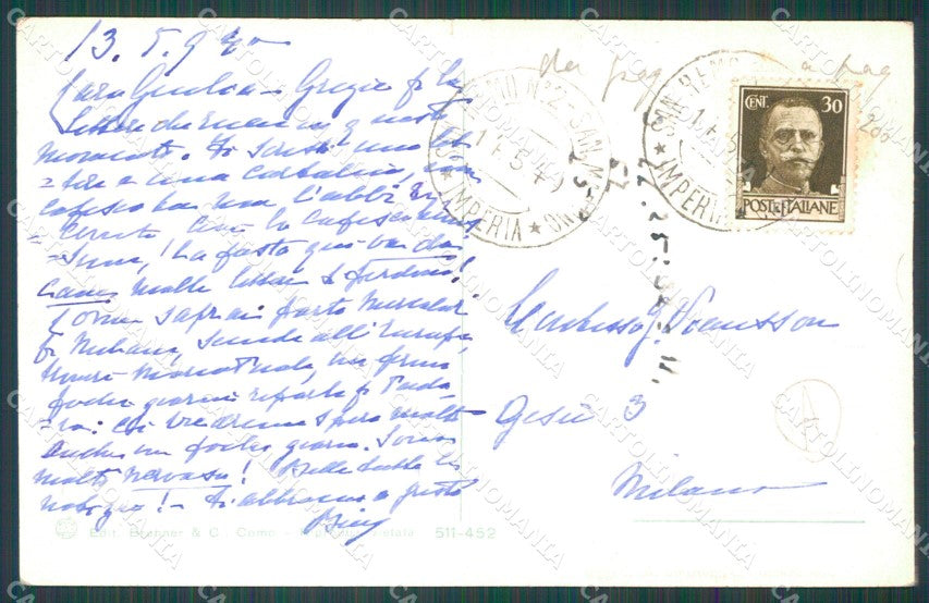 Imperia Sanremo Poggio Cartolina ZG2344 – retro