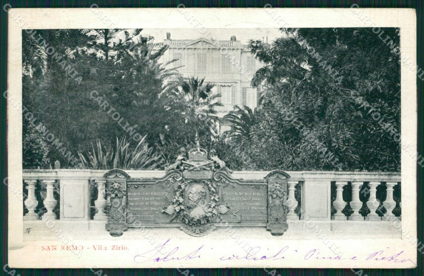 Imperia Sanremo Villa Zirio Cartolina ZG2421 – fronte