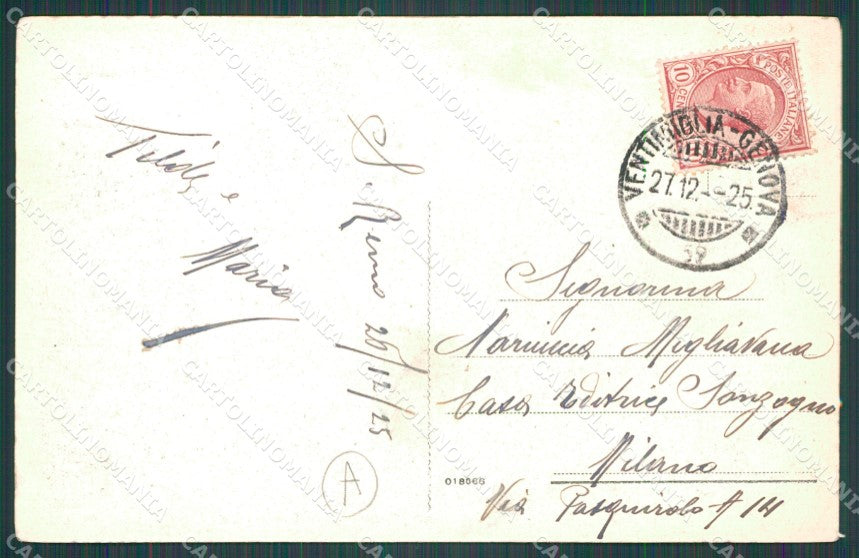 Imperia Sanremo Cartolina ZG2425 – retro