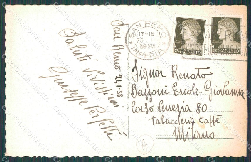 Imperia Sanremo Casinò Municipale Cartolina ZG2428 – retro