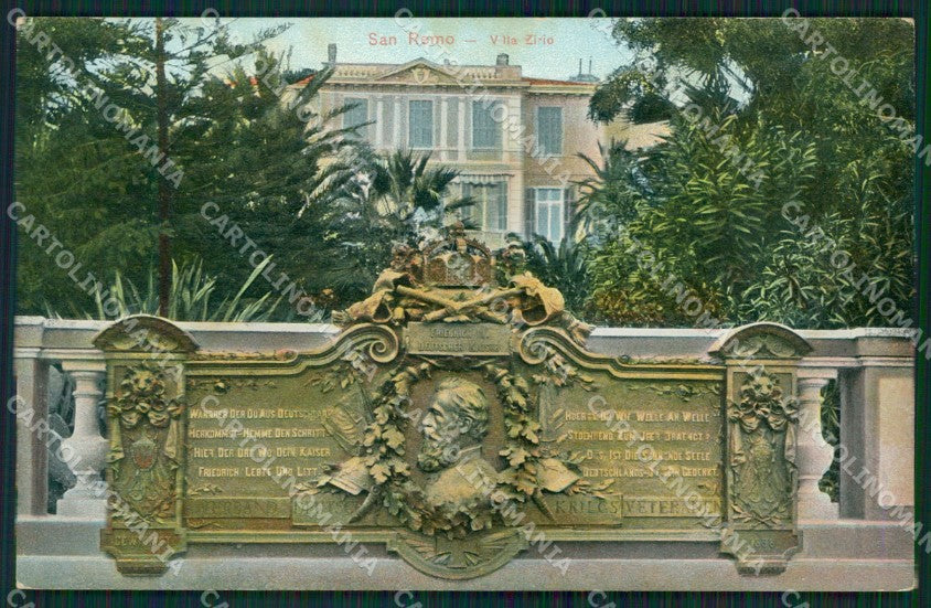 Imperia Sanremo Villa Zirio Cartolina ZG2450 – fronte