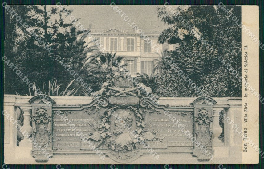 Imperia Sanremo Villa Zirio Cartolina ZG2453 – fronte
