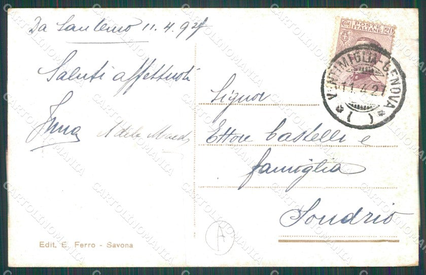 Imperia Sanremo Cartolina ZG2457 – retro