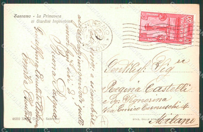 Imperia Sanremo Cartolina ZG2465 – retro
