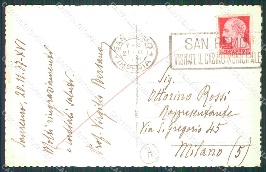 Imperia Sanremo Cartolina ZG2498 – retro