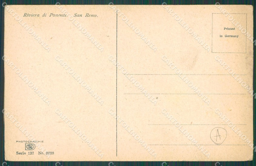 Imperia Sanremo PIEGHINA Cartolina ZG2539 – retro
