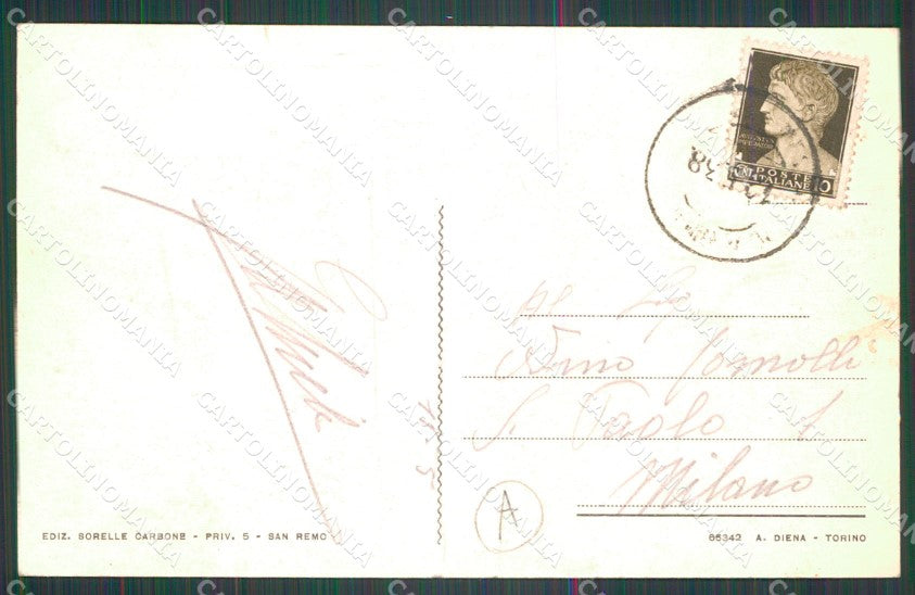Imperia Sanremo PIEGATA Cartolina ZG2555 – retro