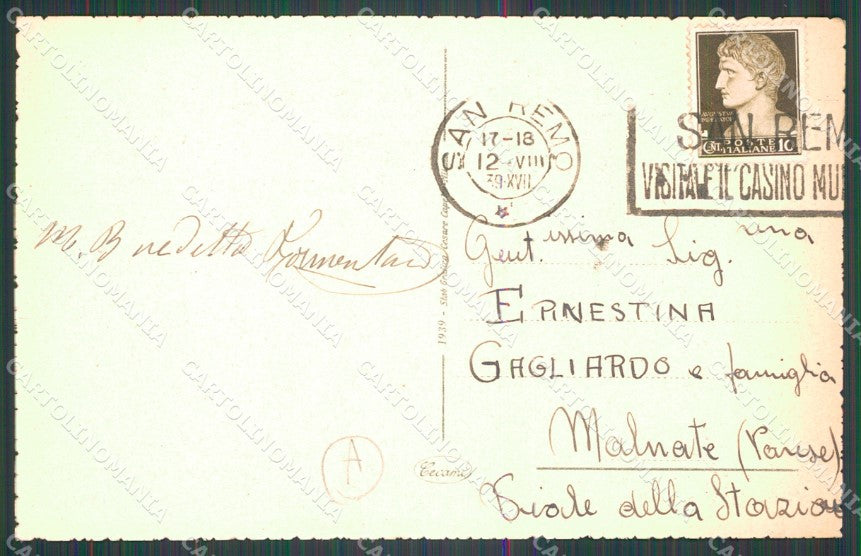 Imperia Sanremo Casinò Municipale Cartolina ZG2556 – retro