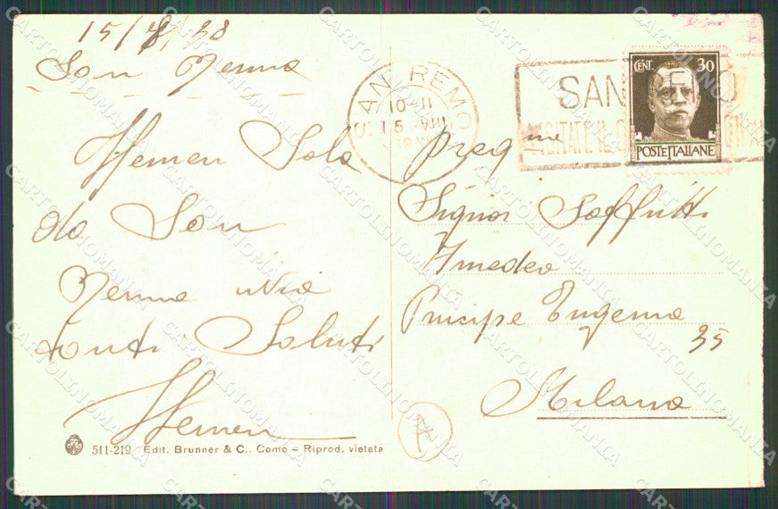 Imperia Sanremo Casinò Municipale Cartolina ZG2563 – retro