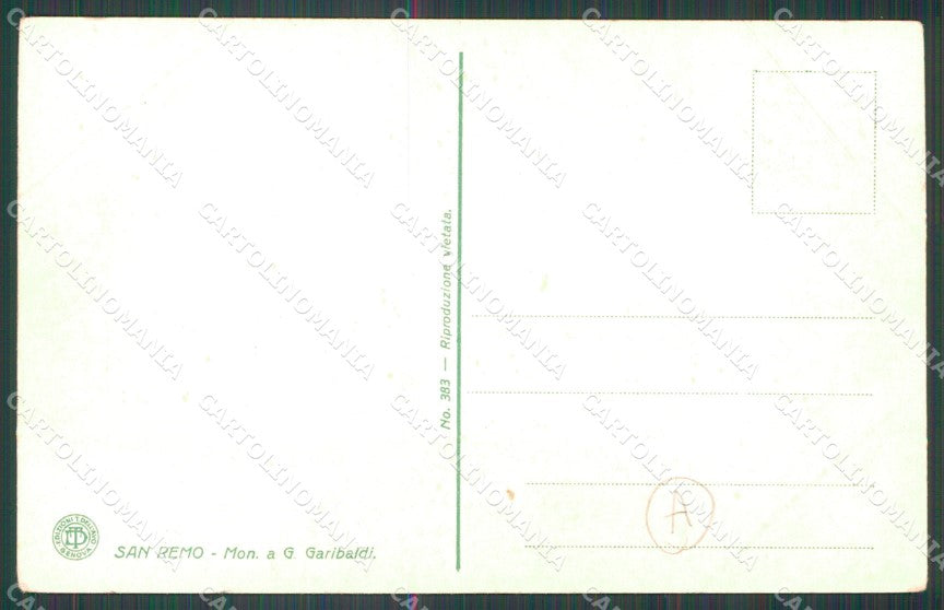 Imperia Sanremo Garibaldi Cartolina ZG2582 – retro