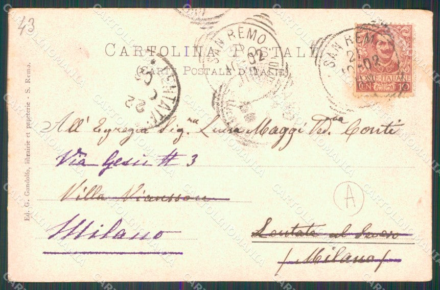 Imperia Sanremo Barche PIEGHINA Cartolina ZG2606 – retro