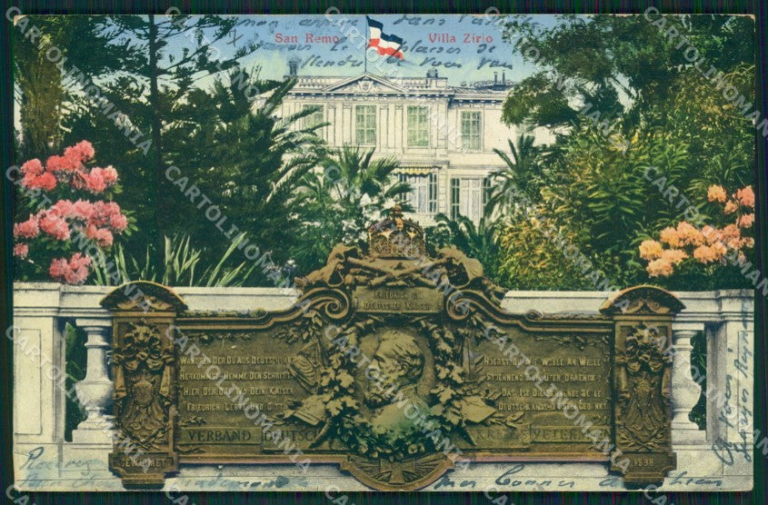 Imperia Sanremo Villa Zirio Cartolina ZG2609 – fronte