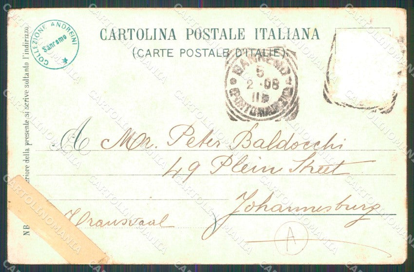 Imperia Sanremo RIPARATA ABRASA Cartolina ZG2629 – retro