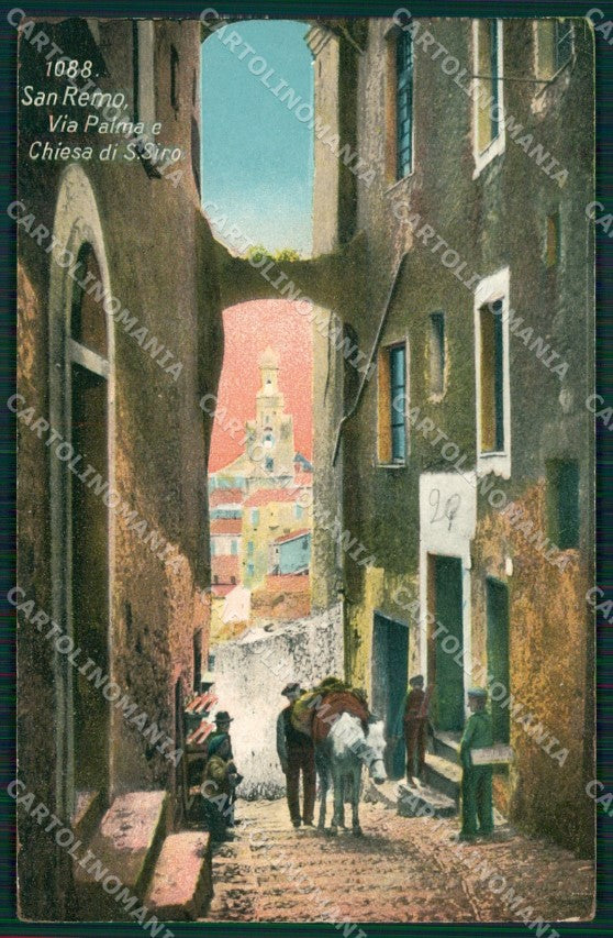 Imperia Sanremo Asino Cartolina ZG2659 – fronte