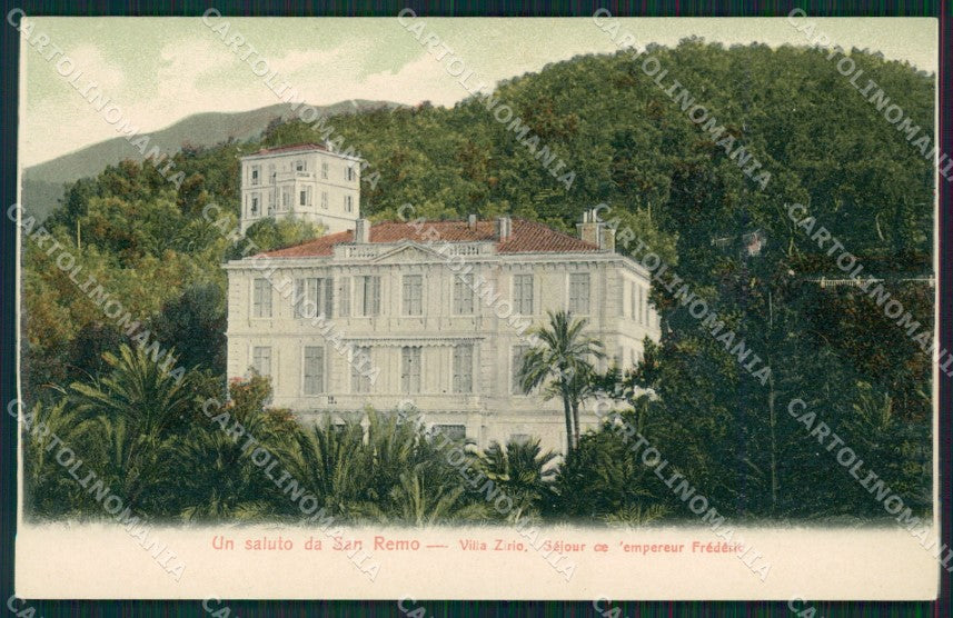 Imperia Sanremo Villa Zirio Cartolina ZG2687 – fronte
