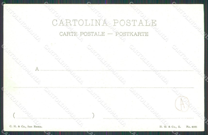 Imperia Sanremo Villa Zirio Cartolina ZG2687 – retro