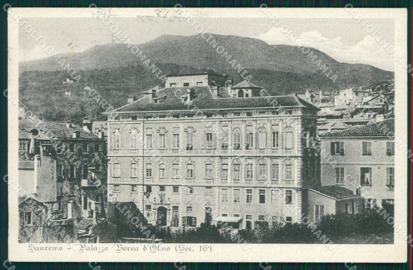 Imperia Sanremo Palazzo Borea D'Olmo Cartolina ZG2688 – fronte