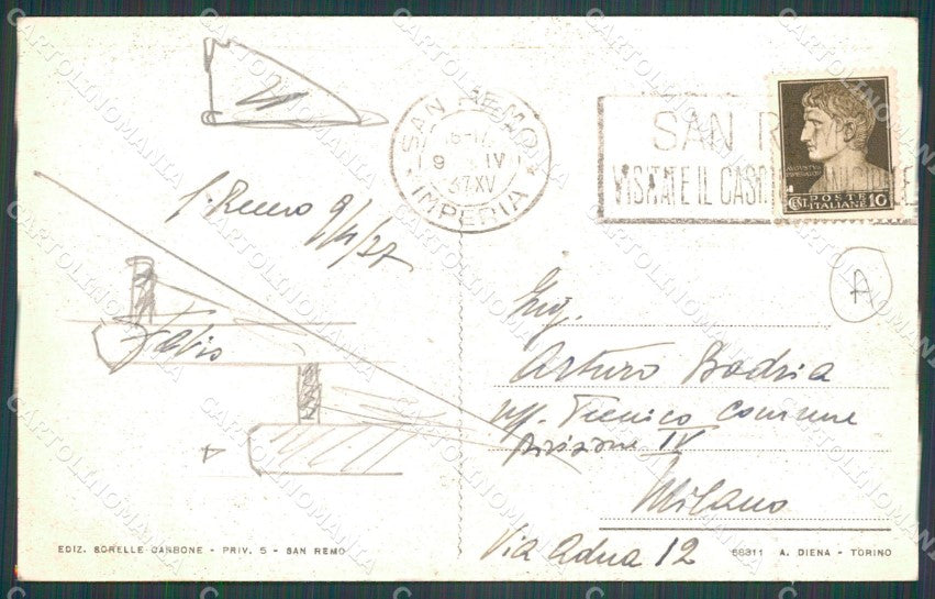 Imperia Sanremo Chiesa Russa Cartolina ZG2718 – retro