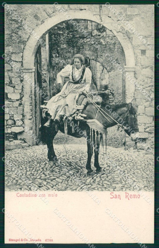 Imperia Sanremo Mulo Costumi Cartolina ZG2733 – fronte