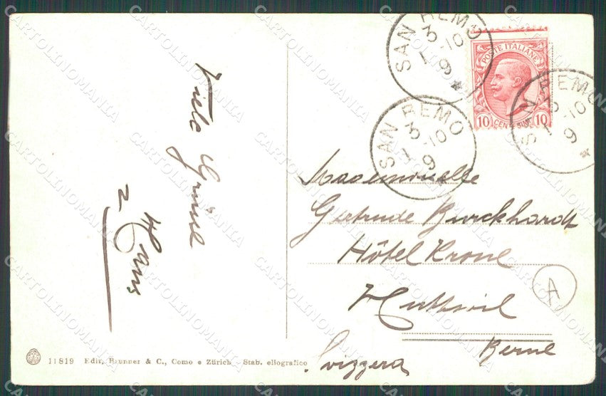 Imperia Sanremo Garibaldi Cartolina ZG2736 – retro