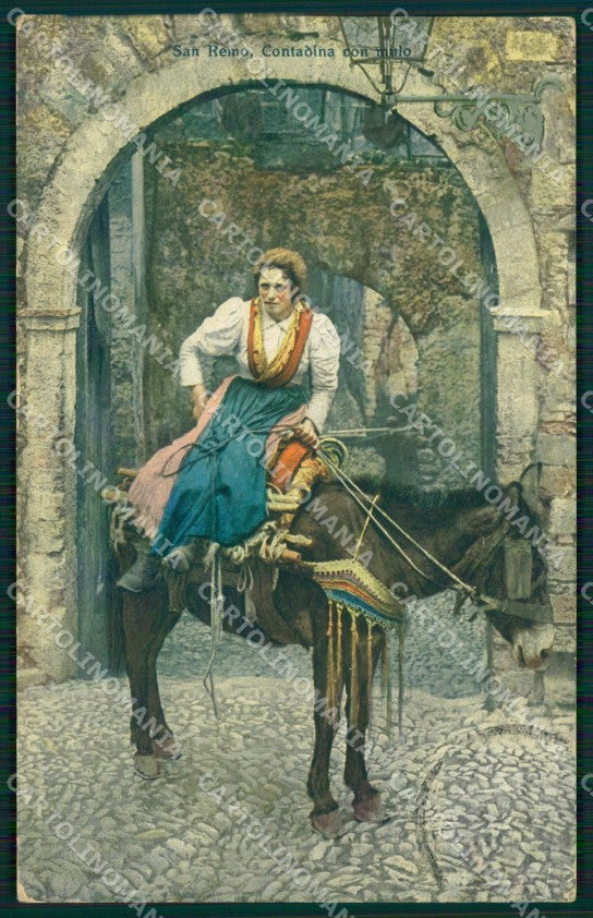 Imperia Sanremo Mulo Costumi Cartolina ZG2751 – fronte