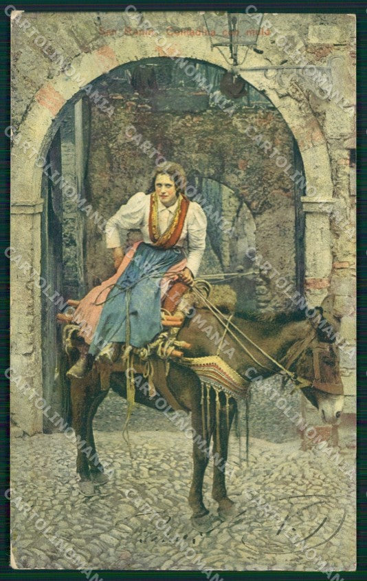 Imperia Sanremo Mulo Costumi Cartolina ZG2758 – fronte