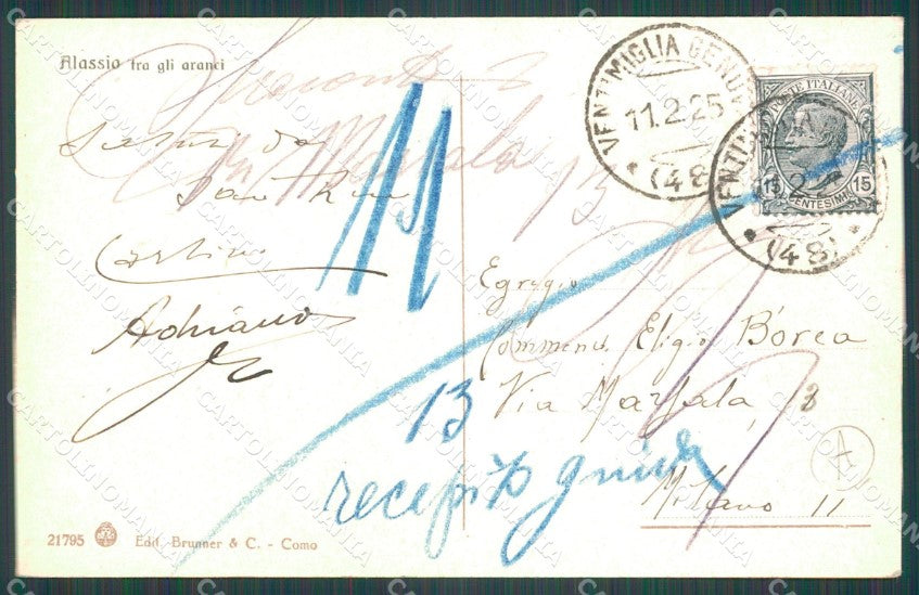 Imperia Sanremo Raccolta Agrumi Cartolina ZG2759 – retro