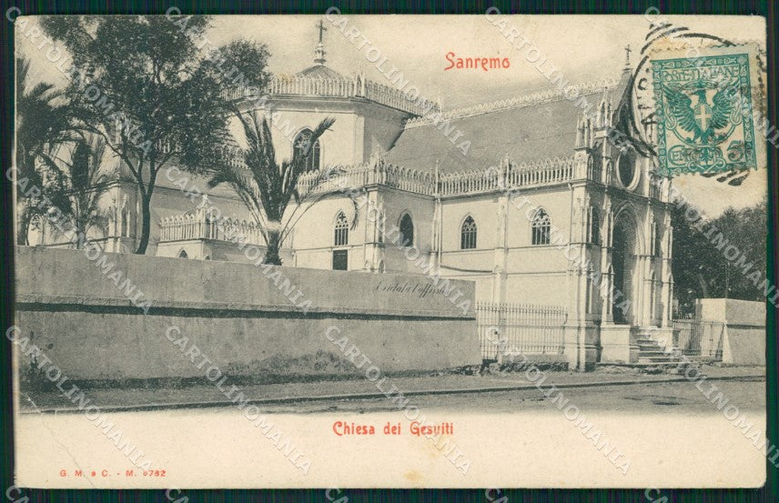 Imperia Sanremo Chiesa Gesuiti PIEGA Cartolina ZG2770 – fronte