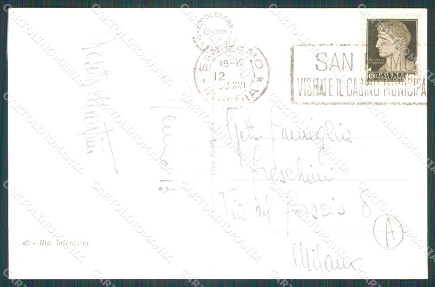 Imperia Sanremo Casinò Municipale Foto Cartolina ZG2787 – retro